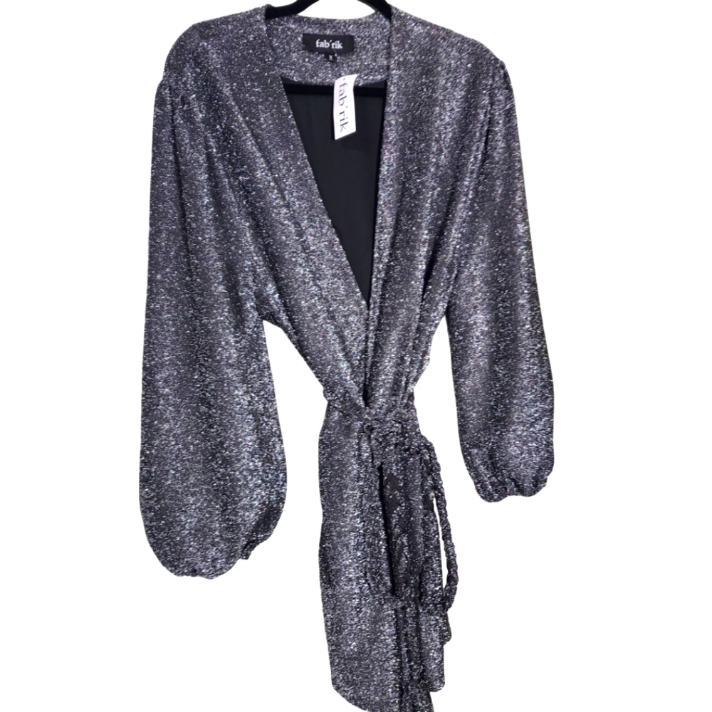 Fabrik silver glitter dress NWT size Medium Larissa dress